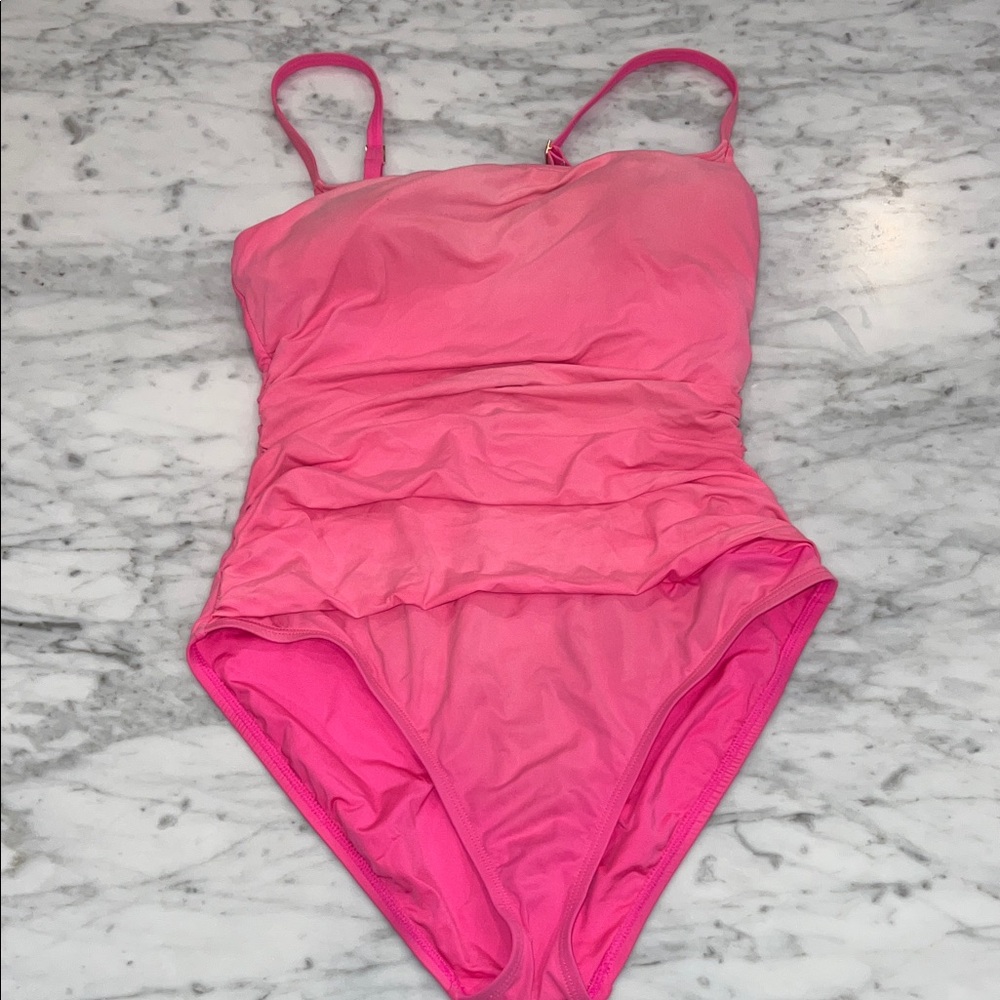 La Blanca Pink One Piece Swimsuit bright pink bubblegum